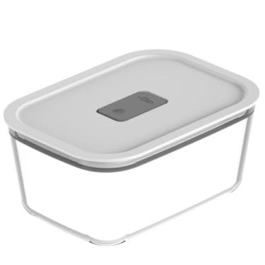 Imagem de Pote De Vidro Hermético Marmita De Vidro Com Tampa Vasilha Tijela Fresh Lock (Branco)