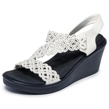 Imagem de Skechers Sandália feminina Rumble on-Sassier DayZ Wedge, Branco, 40