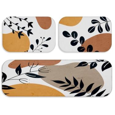 Imagem de Kit 3 Tapetes Para Sua Cozinha Cores Vivas Para Decorar Passadeira Tapetes Antiderrapantes(TPCOZ1272)