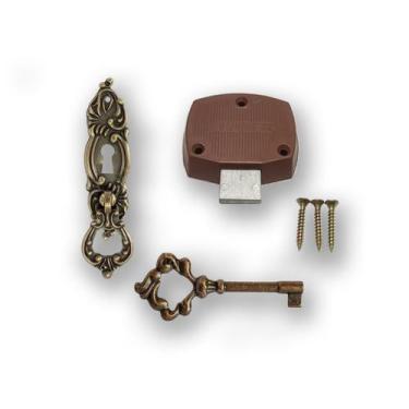 Imagem de Fechadura de guarda roupa solufer com puxador