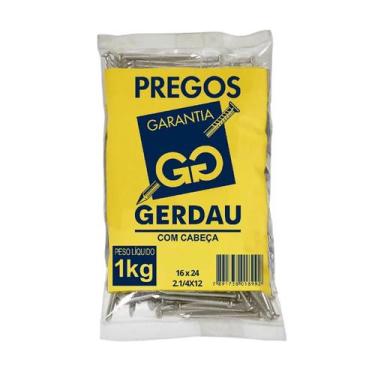 Imagem de Prego Polido com Cabeça 16x24-2.1/4x12 1kg Gerdau
