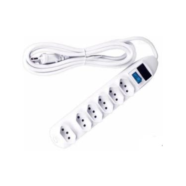 Imagem de Extensao eletrica regua 6 tomadas filtro linha fusivel 5m sl7606 xtrad