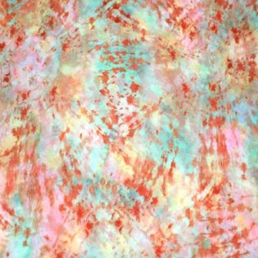 Imagem de STYLISH FABRIC 147 cm de largura impresso Hi Multi Chiffon tecido lavado por jarda - material macio - vestuário, cortinas, faixa de cabeça, acessórios, decoração de casa, escola e projeto DIY, melão