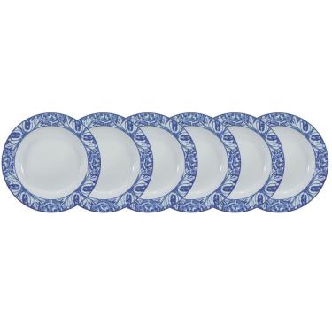 Imagem de Conjunto De Pratos Fundos 06 Peças Azulejo Schmidt