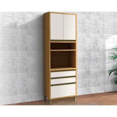 Imagem de Paneleiro De Cozinha Modulado Tempranillo 3 Portas 70cm Amendoa/off White - Ronipa