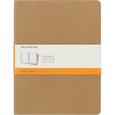 Imagem de Caderneta Cahier, Kraft,Conjunto com 3 Unidades, Pautada, Tamanho Extra Grande