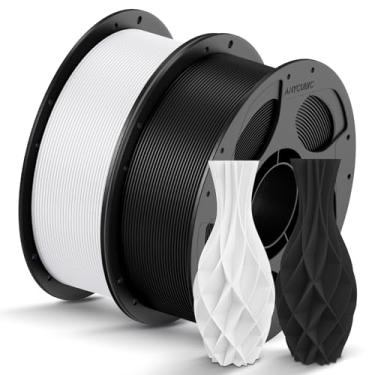 Imagem de ANYCUBIC Pacote de Filamento Pla de 1,75 Mm, Impressão 3D Filamento Pla de 1,75 Mm, Precisão Dimensional +/- 0,02 Mm, Carretel de 1 Kg (2,2 Lbs), 2 Kg Preto + Branco