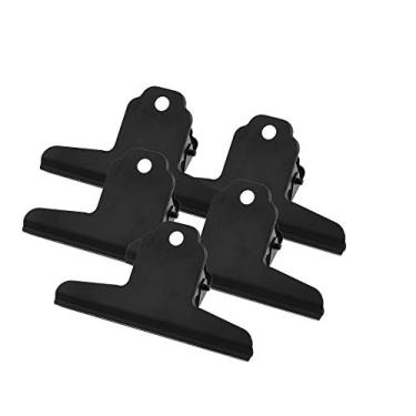Imagem de Clipe de buldogue grande de 10 polegadas, pacote com 10 clipes de pasta de aço inoxidável, grampos para dinheiro, grampos, clipes de papel para bolsa de alimentos de metal para Home Office School Supplies, Preto