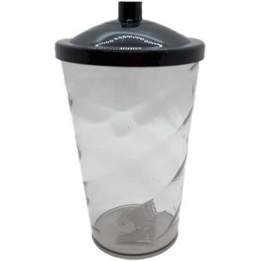 Imagem de Copo Twister 400ml - Cristal Preto com Topo - 1 unidade - Rizzo - Mar 