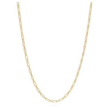 Imagem de Cordão Rommanel Banhado Ouro Fio Cadeado Fino 42cm 531638