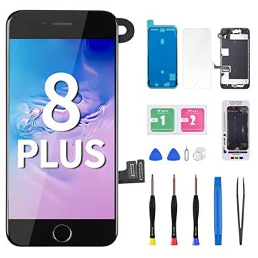 Imagem de DGSCSMY Para Iphone 8 Plus Tela De Substituição Botão Home Preto 5,5" 3D Touch Lcd Digitalizador Display Fone Ouvido Montagem Completa Câmera Frontal Alto-Falante Sensor Proximidade Kit Ferramentas