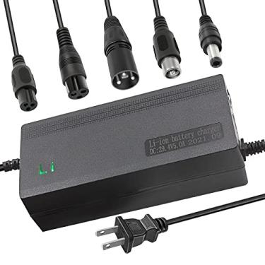Imagem de Tnvodejo Carregador De Bateria Íons Lítio 29,4 V 5 A Com Vários Plugues, Compatível Dream I-100 All Star Superfly Ranger, Astro Turbo Sypher, Adaptador Energia Powerfast 24 7S