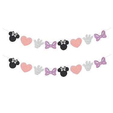 Imagem de LightAParty Faixa De Papel Inspirada Na Minnie Mouse Para Decoração Chá Bebê, Festa Aniversário Infantil, Bandeja Sobremesas, Acessórios Fotos - 2 Fios