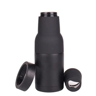 Imagem de Gteller Isolador 3 Em 1 Para Latas E Garrafas De Cerveja, Refrigerador Com Isolamento Térmico Aço Inoxidável Parede Dupla, Suporte 12 Oz, 14 Oz 17 (12 Lata Garrafa Bk)