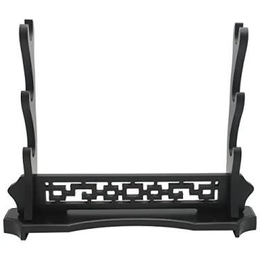 Imagem de WANLIAN Suporte Para Espada De Três Níveis, Mesa Montagem Gladiadores Samurai Katana, Base Exibição, Preto