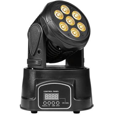 Imagem de Mini Moving Head Wash Led 7x12w Quadriled Rgbw Dmx Audio - ShowTech