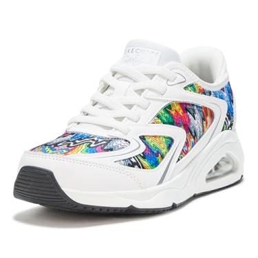 Imagem de Skechers Tênis feminino Tres-air Uno-Iris Drip Hands Free Slip-ins, Branco/Multi, 37