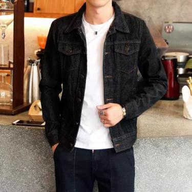 Imagem de Jaqueta jeans masculina resistente preta G - Preston