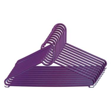 Imagem de Kit com 20 Cabides Coloridos - Pendurador de Roupas - Adulto - Cabides