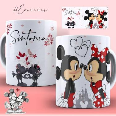 Imagem de Caneca em ceramica sintonia mickey e minie - exclusiv.art personalizad