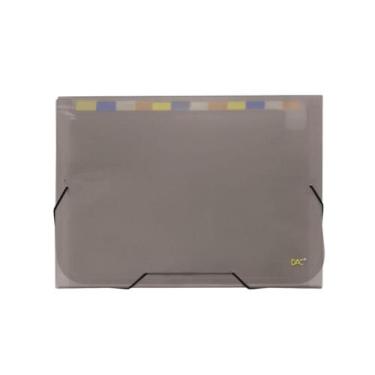 Imagem de Pasta Sanfonada A4 Com 12 Divisorias Preto Fume Original Dac