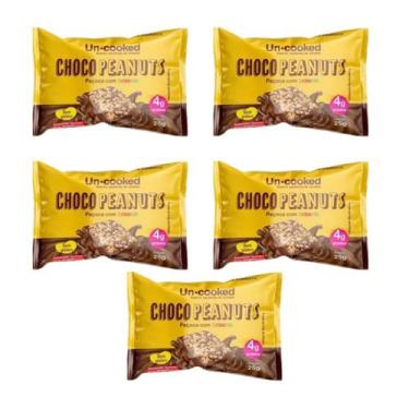 Imagem de Kit 5 Chocopeanuts Uncooked S/ Açúcar e Glúten 125g