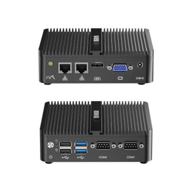 Imagem de WEIDIAN Mini PC sem ventoinha, PC industrial, mini computador N100 (até 3,4 GHz), saída de dispalia dupla 4K HD+VGA, 2Gigabit Ethernet, 4USB, 2RS232 COM, Win11, WiFi, BT (8GB RAM 256GB SSD)