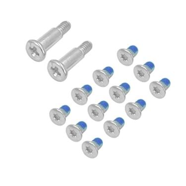 Imagem de Jintai Capa de base inferior prateada Sc.rews Substituição para DELL XPS 7590 9550 9560 9570 (1 conjunto: 14 peças, 2 grandes e 12 pequenas)