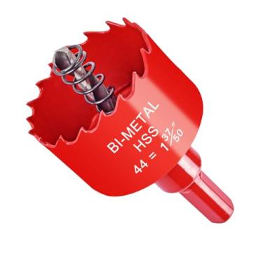 Imagem de ALLWIN Serra Copo De 1-3/4" / 44 Mm Para Madeira, Placa De Plástico, Teto, Drywall E Chapa De Metal - Cortador De Furo Bimetálico Hss Com Broca Piloto