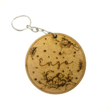 Imagem de 30 Chaveiros Lembrancinhas Mdf Animais Aniversario Infantil (Safari)