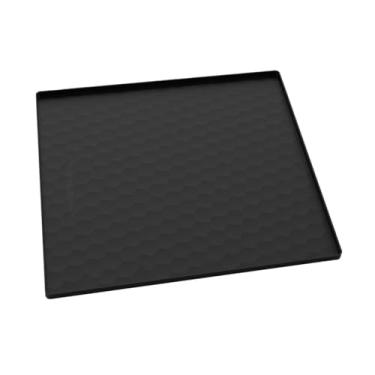 Imagem de ＫＬＫＣＭＳ Capa de silicone para máquina de lavar, capa prática de carregamento superior lavável para lavadora e secadora, tapete para piso do freezer superior, Preto 60x60cm