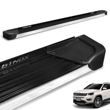 Imagem de Estribo Lateral Jeep Compass 2016 A 2023 Alumínio Preto A4