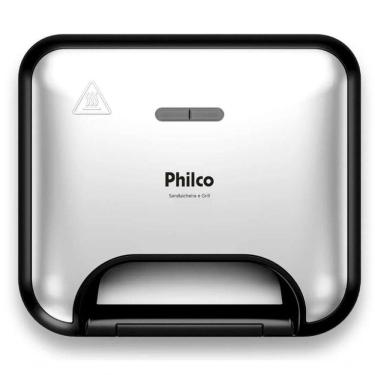 Imagem de Sanduicheira Grill 750w Philco Antiaderente Platinum Ellegance 220V