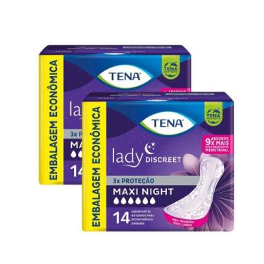 Imagem de Kit 2 Absorvente para Incontinência Urinária Tena Lady Discreet Maxi N