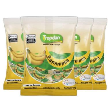 Imagem de Kit c/ 4und Bananinha Tradicional TROPDAN 150g