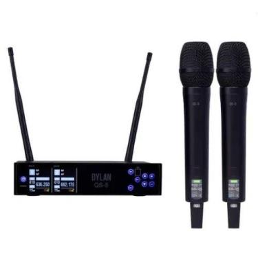 Imagem de Microfone dylan profissional duplo sem fio qs5 uhf