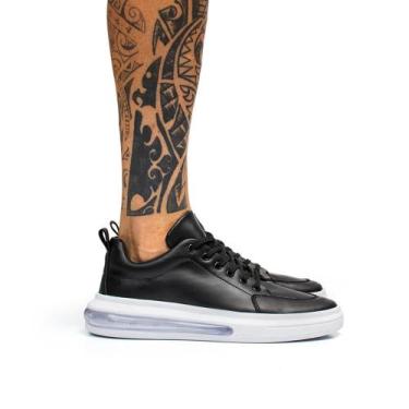 Imagem de Tênis Masculino Casual Amortecimento Gel Sola Alta - Épico, Branco, 42