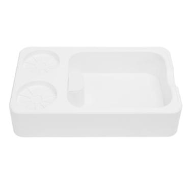 Imagem de Organizador da caixa de bata de café ABS ABS Multifuncional Coffee Knock Box Station para 51mm 53mm 58mm Distribuidor Portafilter Viperting (Branco)