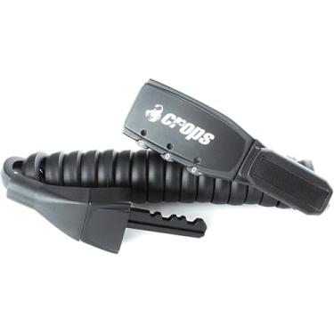 Imagem de CROPS K3-BIRO Cabo de bloqueio de bicicleta com fio duplo de 4 mm, preto, 1,2 m, antifurto, 3 dígitos, reinicializável, cabo de bloqueio com suporte de montagem sob o selim