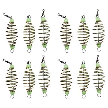 Imagem de IMIKEYA 24 peças Isca de primavera kit de mola cesta alimentador de pesca isca de peixe gancho explosivo de carpa