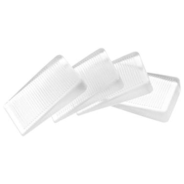 Imagem de Pacote com 4 batentes de porta de borracha, batentes de porta finos de cunha para a parte inferior das portas, batentes de porta transparentes sem arranhões, batentes de portas empilháveis resistentes