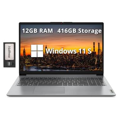 Imagem de Lenovo Notebook IdeaPad 1 HD de 15,6 polegadas, Intel Pentium Silver N6000, 12 GB de RAM, armazenamento de 416 GB (SSD de 256 GB + conjunto de estação de ancoragem de 160 GB), gráficos Intel UHD, Num