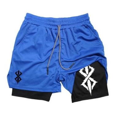 Imagem de Shorts de Corrida Masculino - Secagem Rápida, Respirável e com Bolso, 