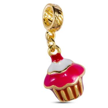 Imagem de Berloque Pingente Cupcake Ouro Pandora ou Vivara - Moda Do Chef