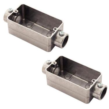 Imagem de 2 Condulete Medida 1 C Alumínio S/rosca S/placa Sieg