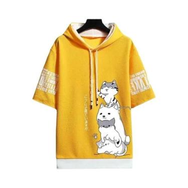 Imagem de Moletom Masculino com Capuz Harajuku - Estampa de Desenho Animado - St