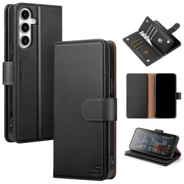 Imagem de Shieldtop Capa carteira compatível com Samsung Galaxy S23 5G com suporte para cartão, mulheres e homens com bloqueio de RFID, capa protetora flip TPU com compartimentos para cartão de crédito, capa de