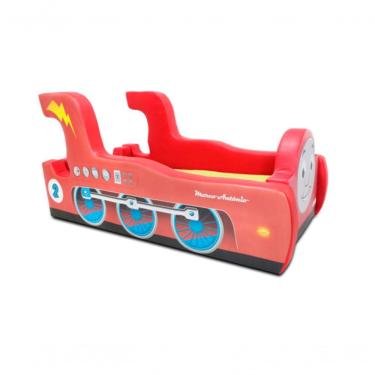 Imagem de Mini Cama Trenzinho Totalmente Estofada - Cor Vermelha