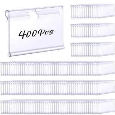 Imagem de Tatuo Suportes de etiqueta de prateleira de arame de plástico reutilizáveis, placa de cartão de preço transparente para despensa, varejo, supermercado, mercadoria, shopping center, suporte de exibição