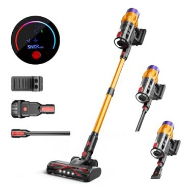 Imagem de YinRazer Aspirador De Pó Sem Fio, 600 W 55 Kpa 60 Minutos De Autonomia Aspiradores De Pó Autônomos, Aspirador De Pó Vertical Com Estação De Carregamento Bateria Removível, Aspirador De Pó Portátil P